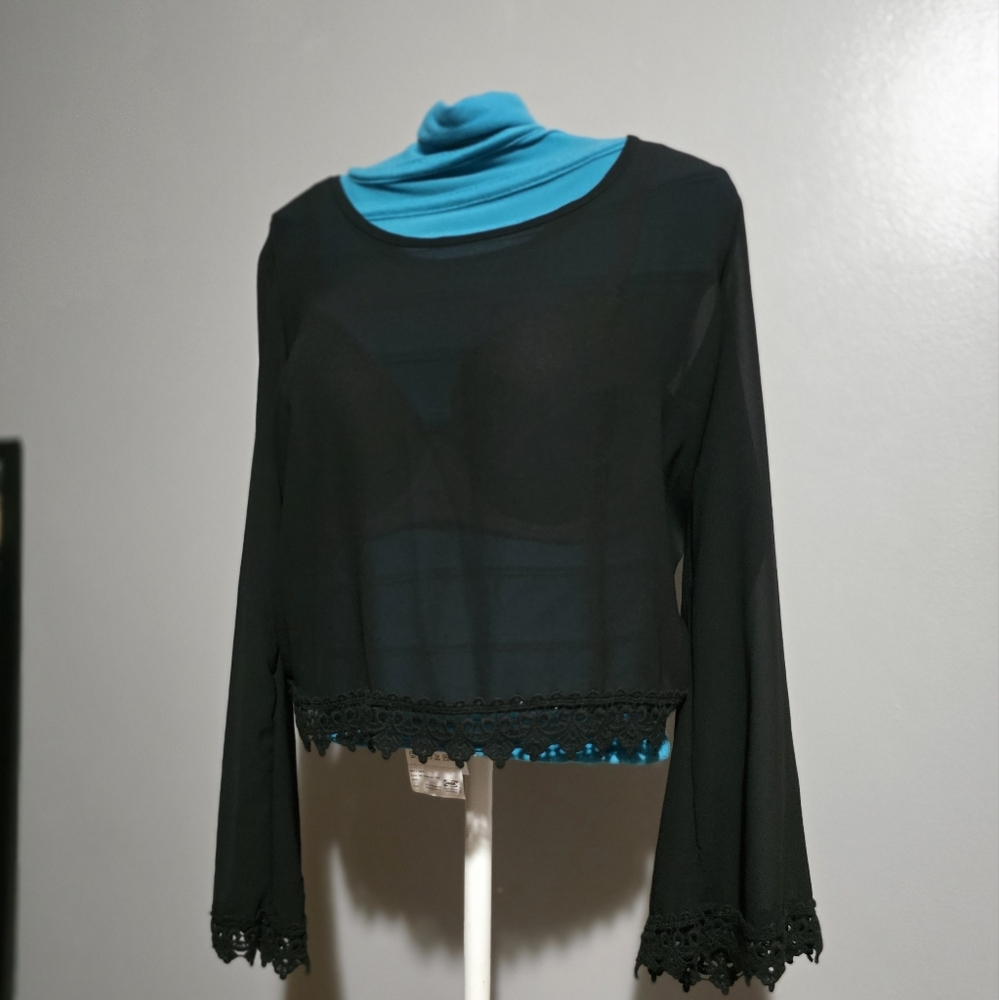 AE Don’t Ask Why Cropped Sheer Top